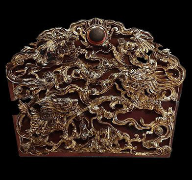SUPERB BACK PANEL FROM A SEDAN CHAIR